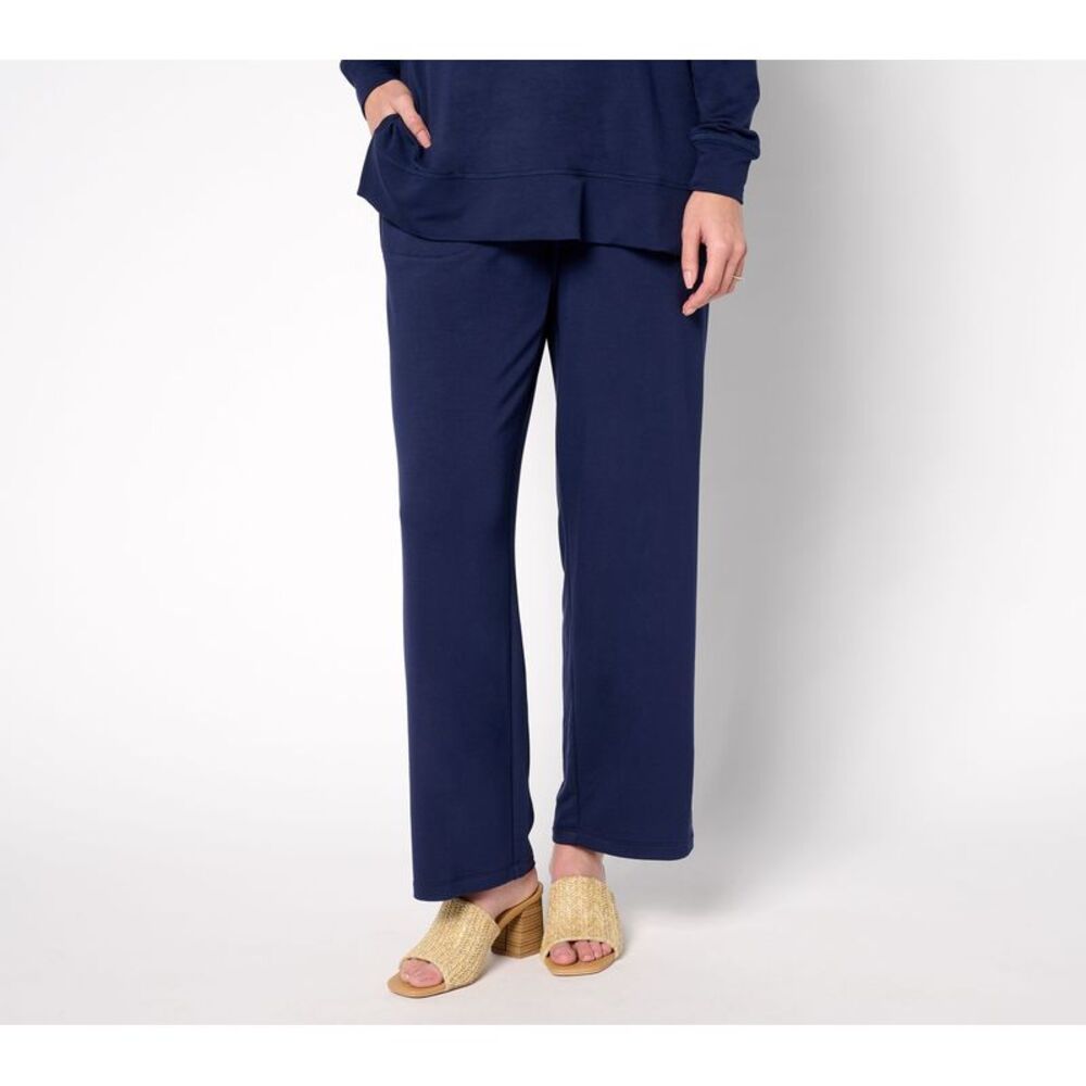 Liberare Women's Plus Sz Pants 3X Acquitted Knit Relaxed Blue A686178